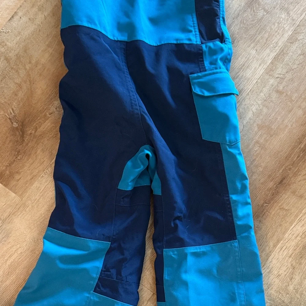 Burton Teal and Navy Kids snow pants bibs - Picture 4 of 5
